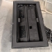 Black 4 Outlet Power Grommet w/ Wire Run Through Slots